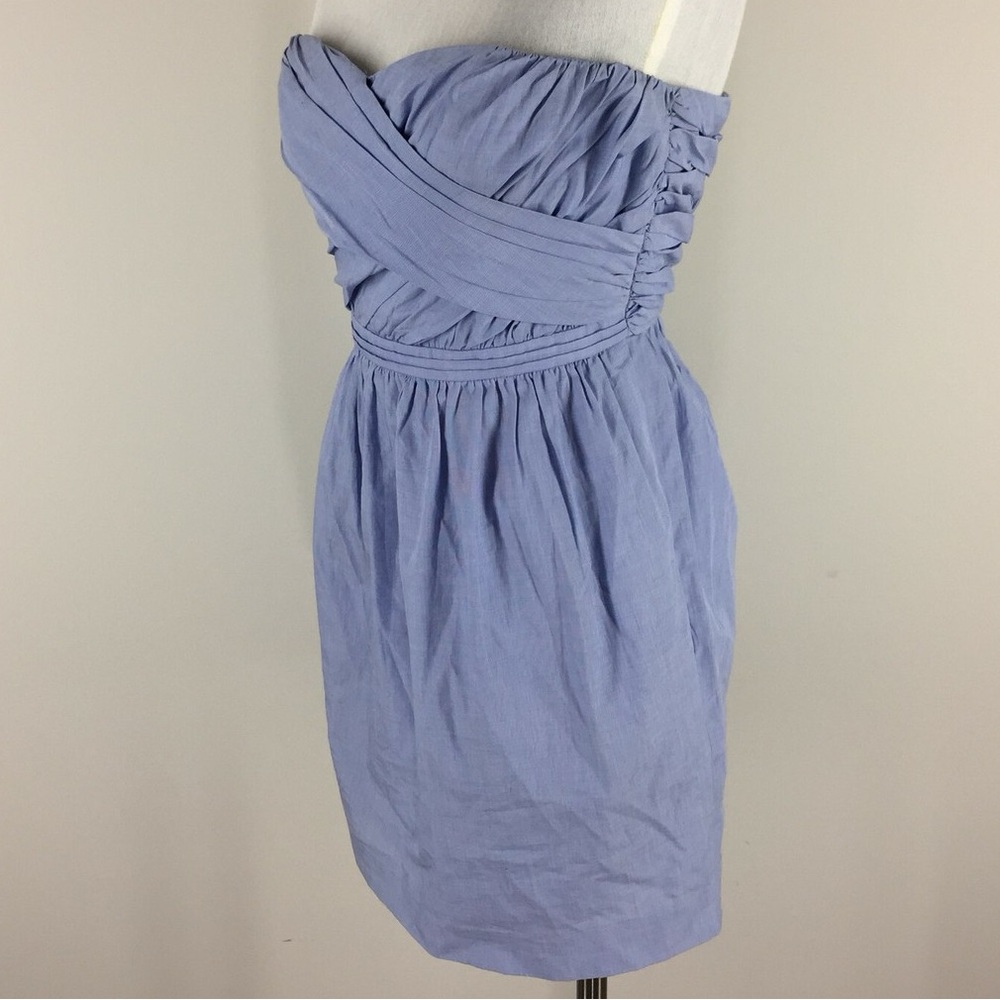 J. Crew Strapless Light Blue Dress